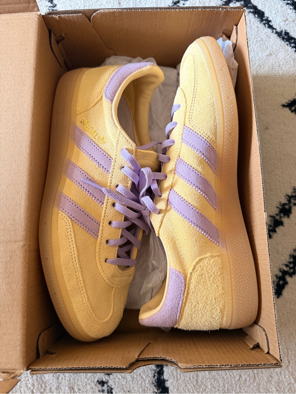 Adidas Special yellow and lavander